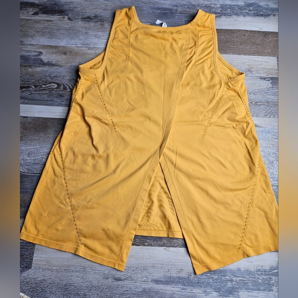 Athleta Tank Top Large Mustard Yellow - Picture 5 of 8